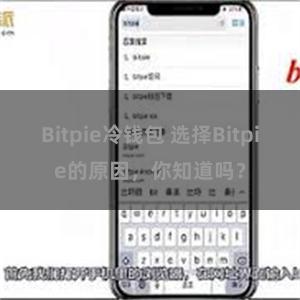 Bitpie冷钱包 选择Bitpie的原因，你知道吗？