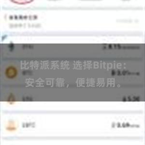 比特派系统 选择Bitpie：安全可靠，便捷易用。