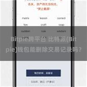 Bitpie跨平台 比特派(Bitpie)钱包能删除交易记录吗？