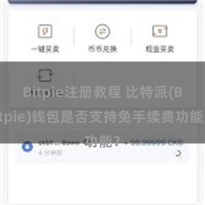 Bitpie注册教程 比特派(Bitpie)钱包是否支持免手续费功能？