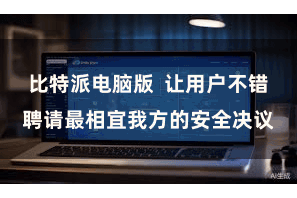 比特派电脑版  让用户不错聘请最相宜我方的安全决议