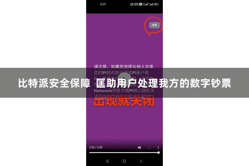 比特派安全保障  匡助用户处理我方的数字钞票